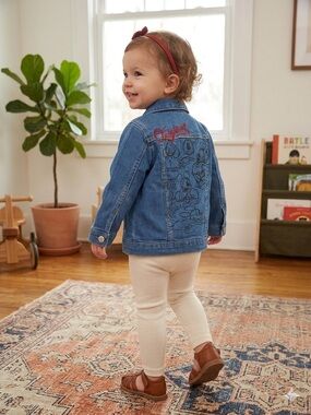 Disney Baby Mickey Mouse Sketch Art Denim Jacket 18-24M Blue.